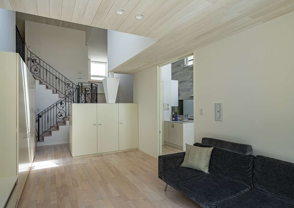 豊中の家リビング　神戸市灘区　設計監理　長谷川建築設計事務所