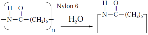 ナイロン6ケミカルリサイクル反応式