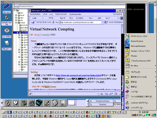 Windows 2000  GNOME(NbN 1024x768 TCYłɂȂ܂